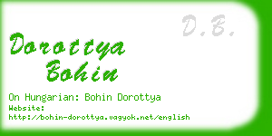 dorottya bohin business card